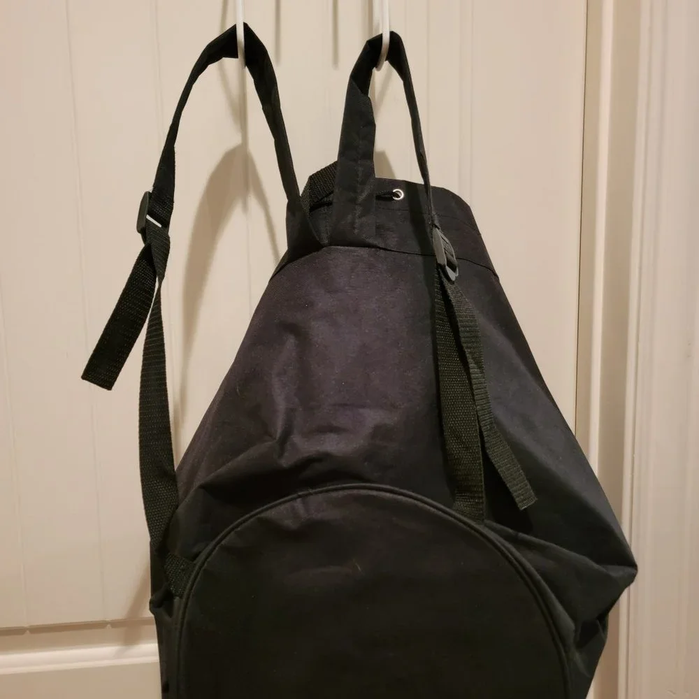 Cayman Islands Drawstring Backpack Black Canvas Embroidered Travel Souvenir Bag